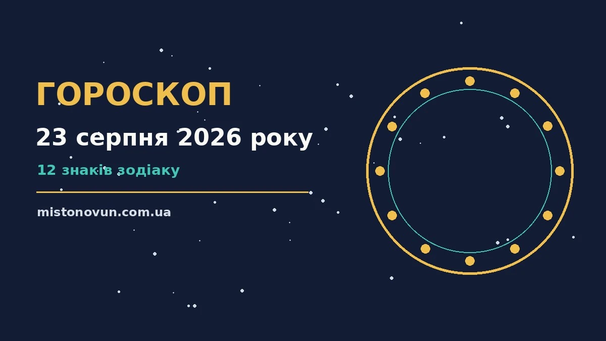Гороскоп на 23 серпня 2026 року: плани, енергія дня та корисні звички