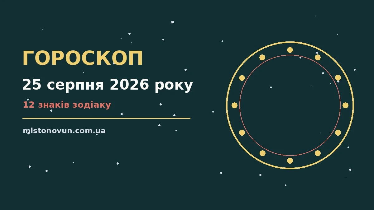 Гороскоп на 25 серпня 2026 року: що підготували зорі для планів і важливих справ