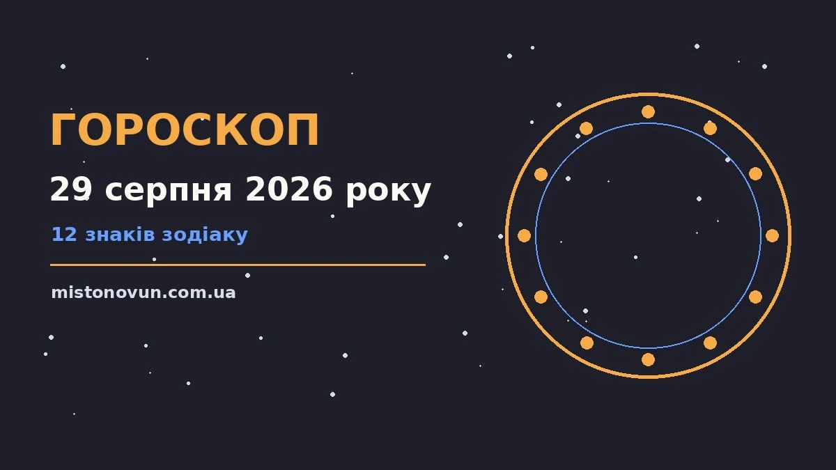 Гороскоп на 29 серпня 2026 року: що підготували зорі для планів і важливих справ
