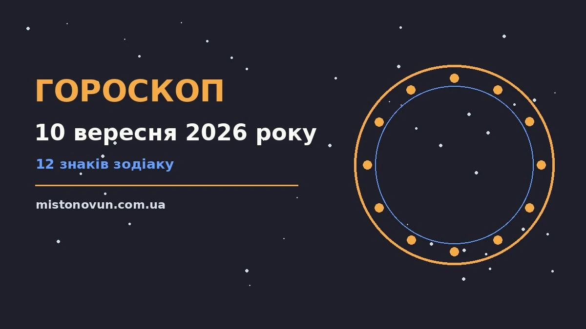 Гороскоп на 10 вересня 2026 року: що підготували зорі для планів і важливих справ