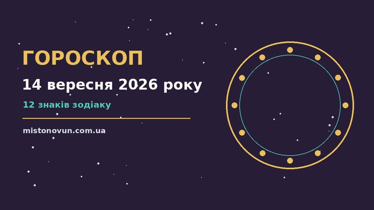 Гороскоп на 14 вересня 2026 року: що підготували зорі для планів і важливих справ