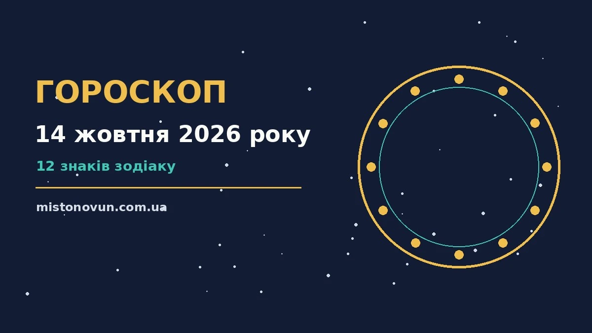 Гороскоп на 14 жовтня 2026 року: енергія дня, плани та поради для кожного знака Зодіаку